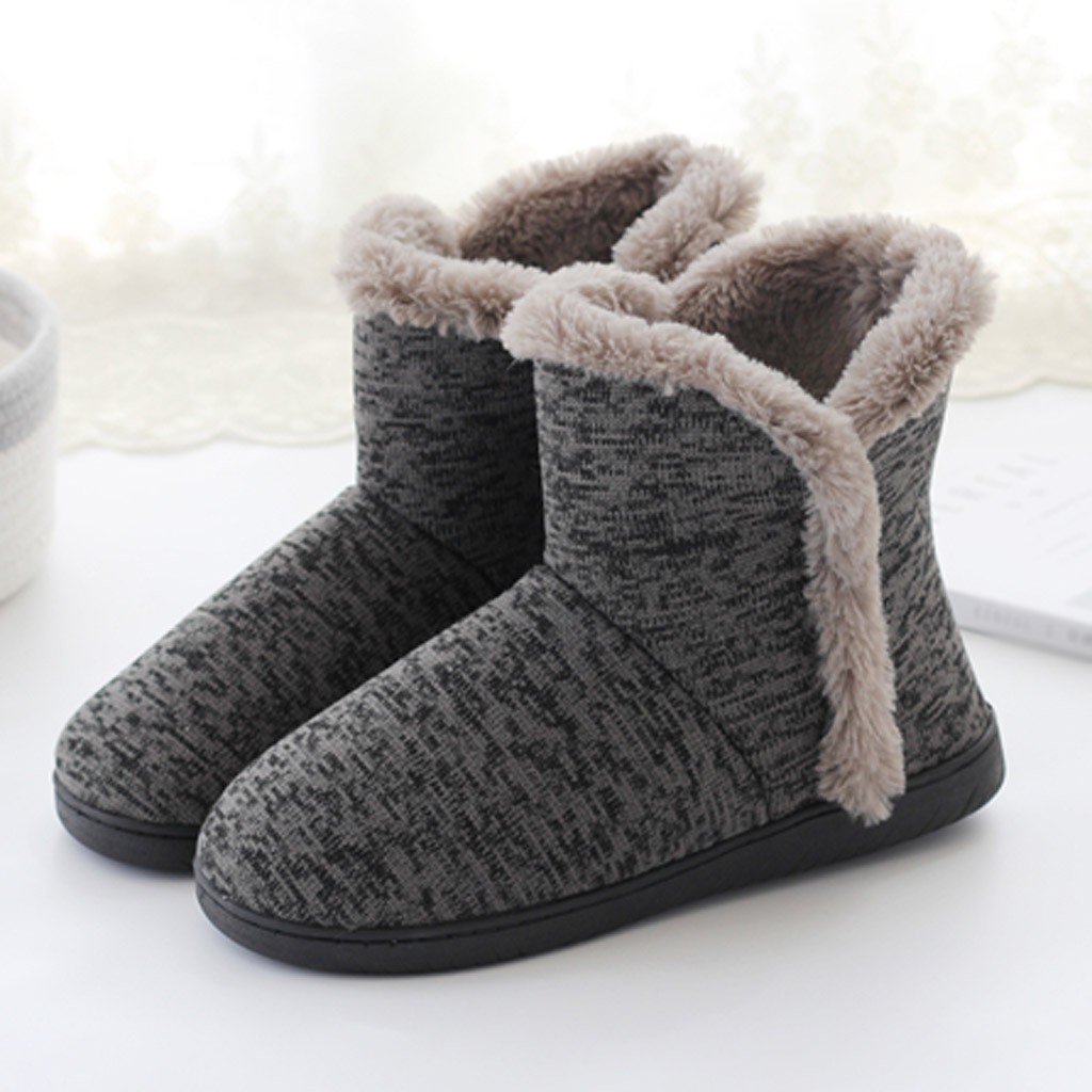 Winter warm Models Home slipper men shoes Soft Warm Winter Home Boots Thick Cotton Shoes Large Size Non-Slip slipper: 43