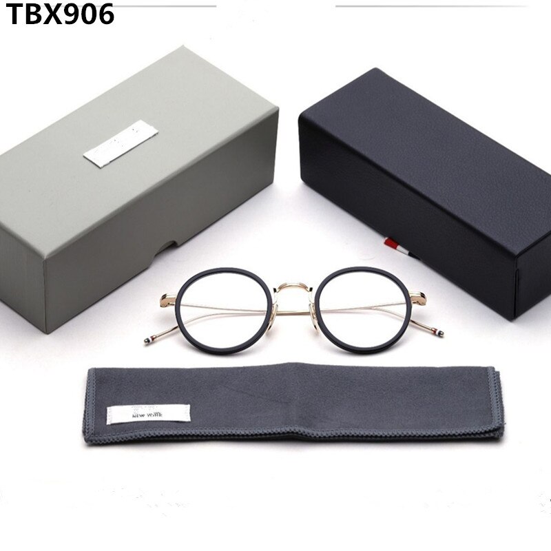 Thom Brand Glasses Frame Men Retro Round Titanium Optical Prescription Eyeglasses Women Myopia Eyewear TBX906 Spectacles