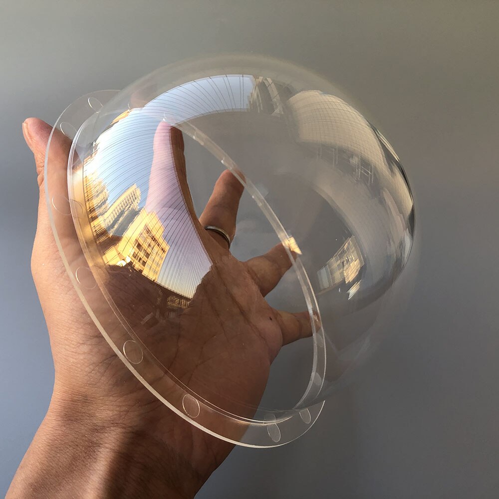OwlCat kamera kopułkowa przezroczysta akrylowa przezroczysta kopuła rozmiar 6.2 Cal plastikowa półkula wyświetl kopuły obudowa 174mm * 93mm
