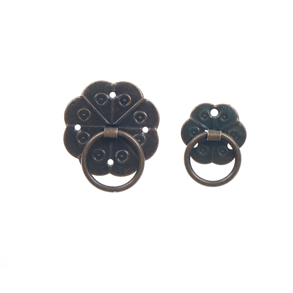 Um conjunto de bronze clássico tom quincunx gaveta armário de mesa porta puxar caixa puxadores móveis alças ferragem com parafuso