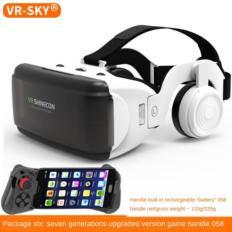 Virtual Reality Vr Oogafstand Lens Aanpassing Meerdere Compatibiliteit Meeslepende Game-ervaring 3D Bril: white106