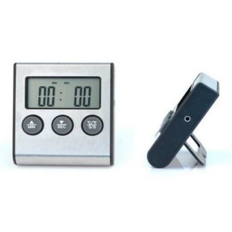 1pcs -50~300 degrees Celsius LCD Digital Probe Oven Thermometer Kitchen Timer Cooking BBQ Clock Alarm Sensor