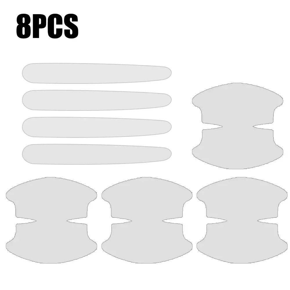 Transparent Car Door Handle Stickers Universal Invisible Anti-scratch Protection Sticker Silicon Auto Door Bowl Protective Film: GRAY
