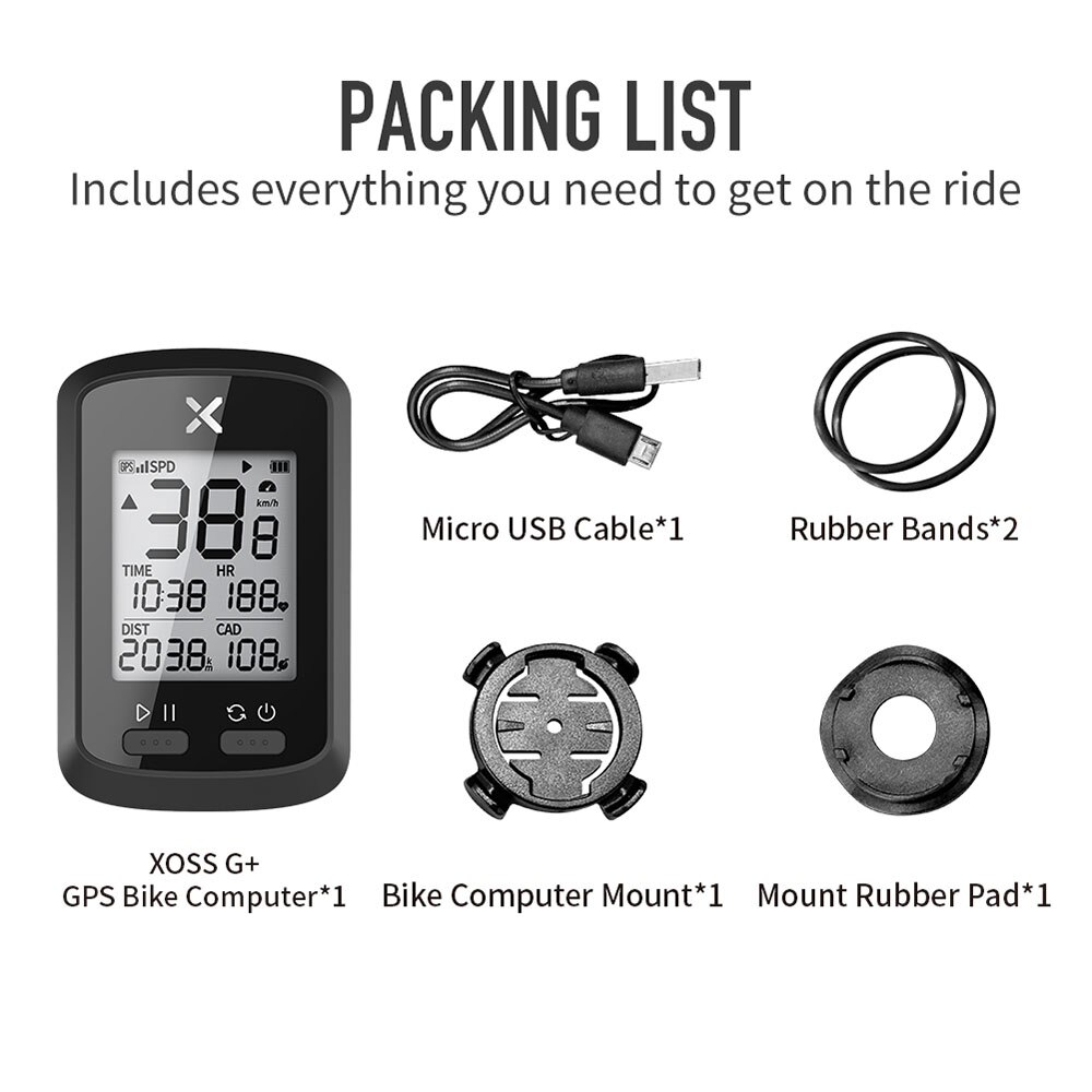 G + Velocimetry Wireless GPS Waterproof Speedometer Road Bike Bluetooth Ant + Waterproof Cadence Bike With Cadence Heart Rate