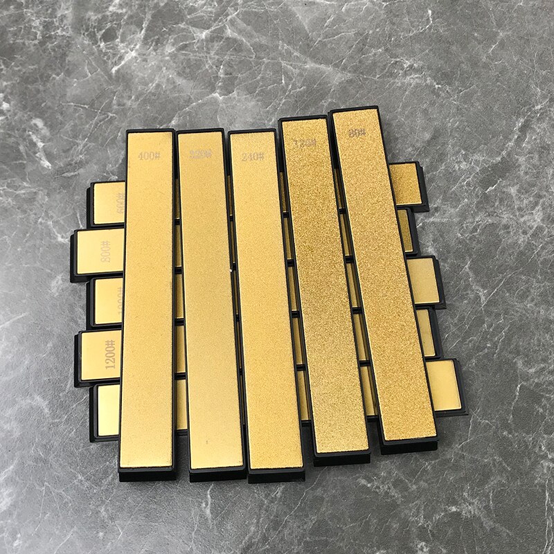 [ Golden ] Diamondnal Knife Sharpener Replacement Fixed Angle Sharpening Stone System Grinding Bar Diamond Whetstone Oil Stone