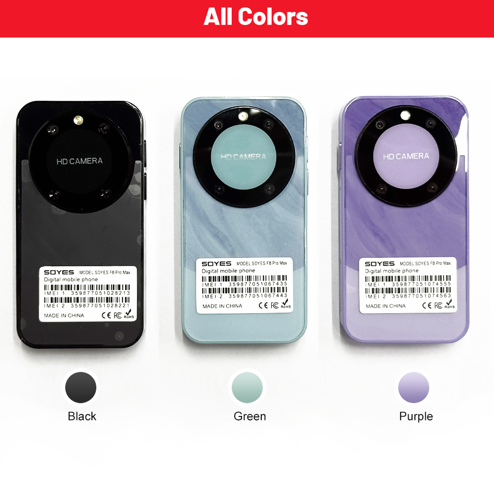 Estreia mundial SOYES F8 Pro Max Mini Android8.1 Smartphone 3,0 polegadas 2000mAh Face ID Dual SIM Standby Play Store 3G