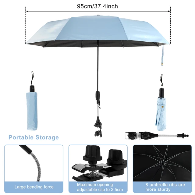 Paraguas para acampar y playa, sombrilla Anti-Uv, sombrilla para playa al aire libre, Clip de protección, equipo para sombrilla, lluvia con silla: Borgoña
