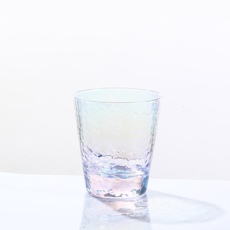 Creatieve Regenboog Hamer Glas Sap Cup Groene Thee Cup Japanse Huishoudelijke Cup voor Home Office 295/315/ 335/440ML: B315ML