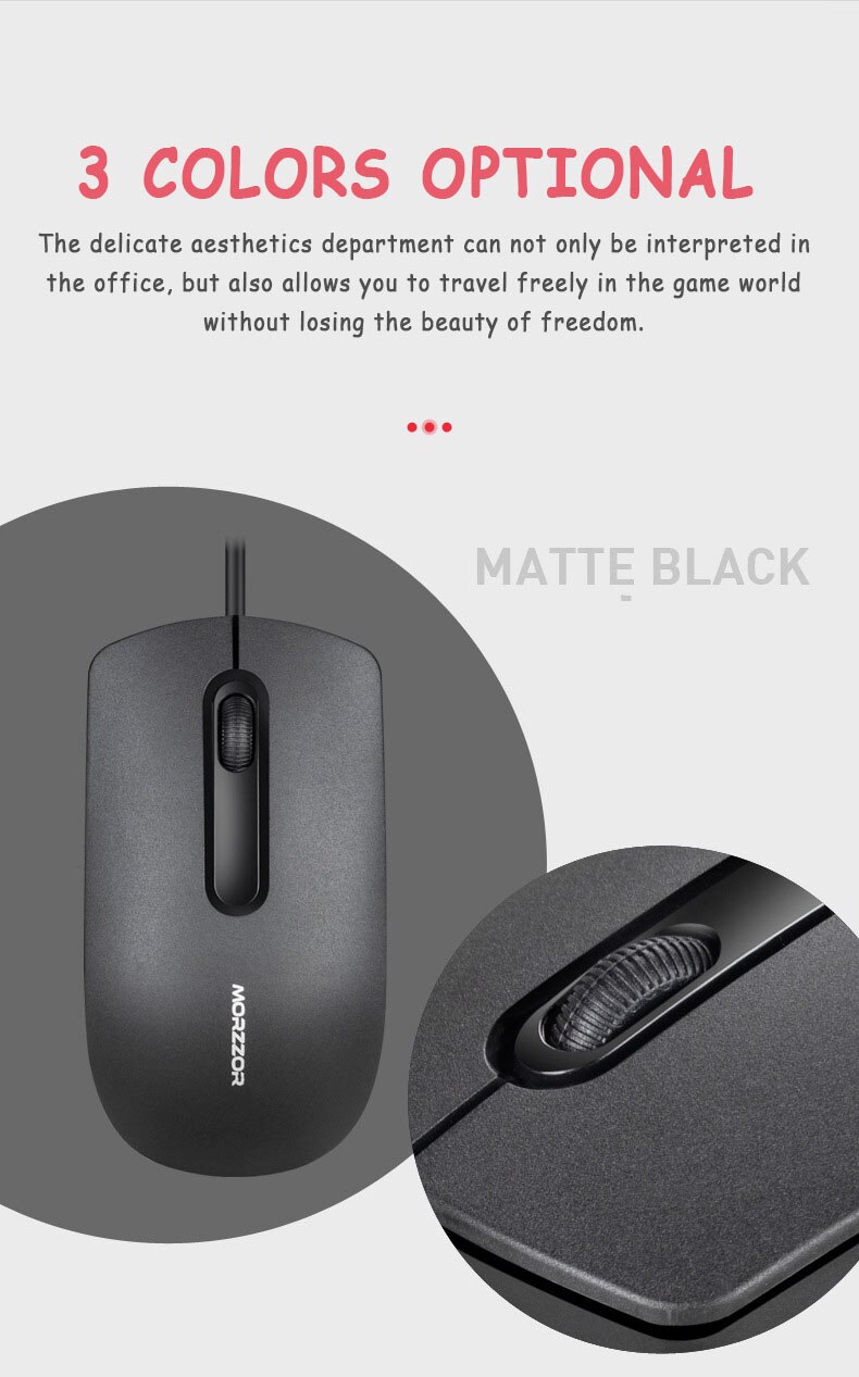 USB WIRED OPTICAL Gaming Mouse Adjustable 1200 DPI Wired Optical LED Computer Mice USB Cable Silent Mouse For Laptop PC