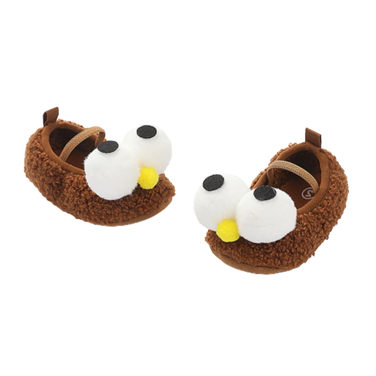 Baby Girls Boys Slippers, Soft Sole Plush Bedroom Shoes Infant Prewalkers with Big Eyes