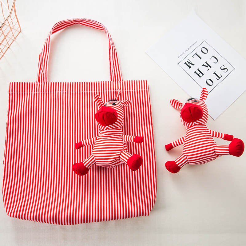 Cotton filling Zebra Shopping Bag Eco Reusable Tote Bag Portable Shoulder Bag Good High animal bags