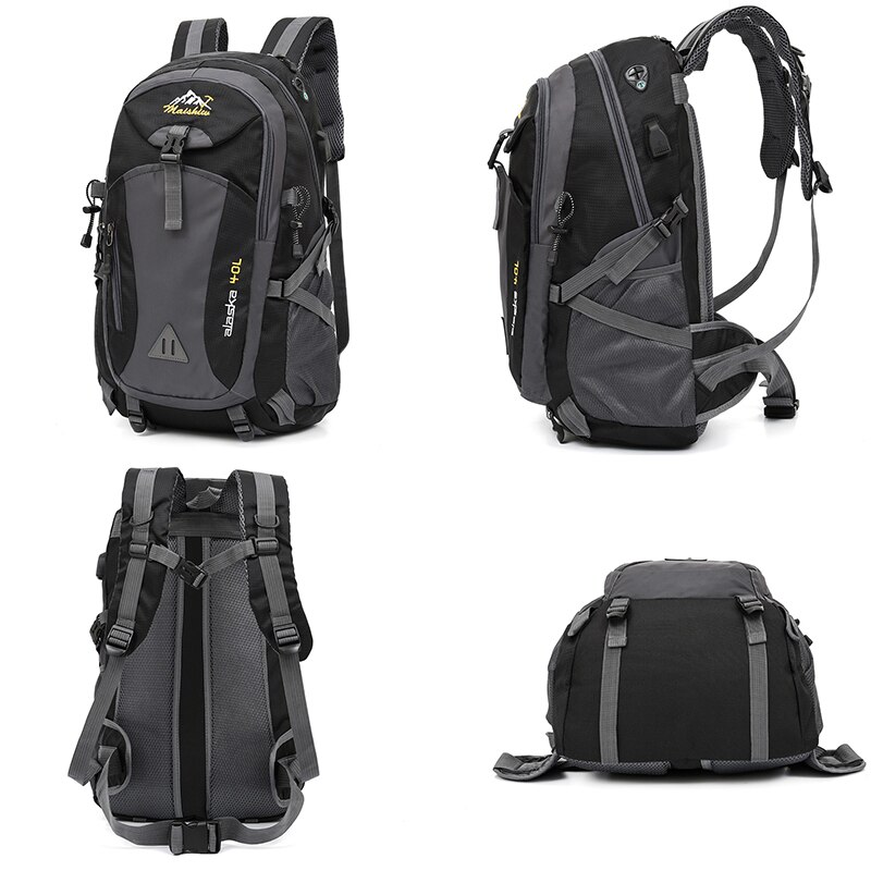 40L Waterdichte Usb Opladen Klimmen Unisex Mannelijke Reizen Mannen Rugzak Mannen Outdoor Sport Camping Wandelen Rugzak Schooltas Pak