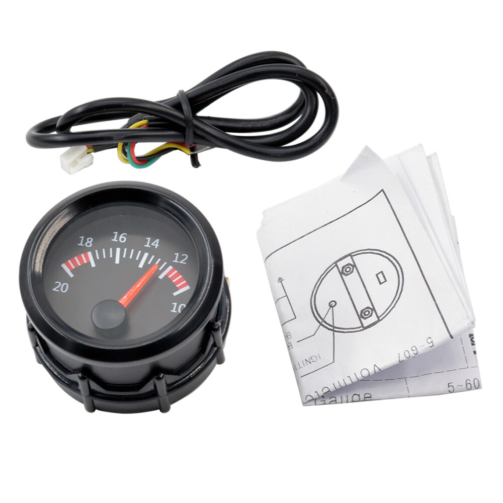 Dragon 2" 52mm Stepper Motor White LED Backlight Auto Car Air Fuel Ratio Gauge Narrow Band Oxygen Sensor Meter: Gauge