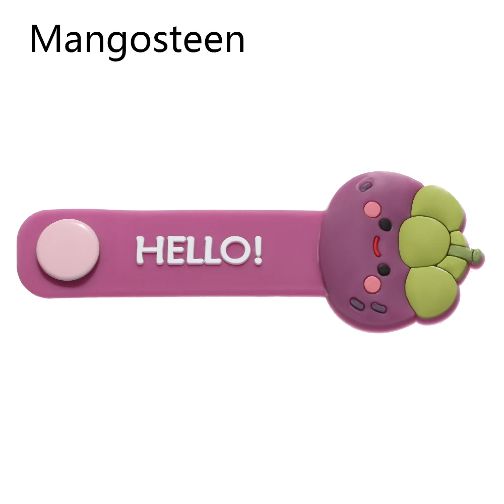 Silikon Kabel Wickler Kabel Organizer Lesezeichen Daten Linie Schutz Clip Multi-funktion Obst Blume Wickler Kopfhörer Lagerung: green