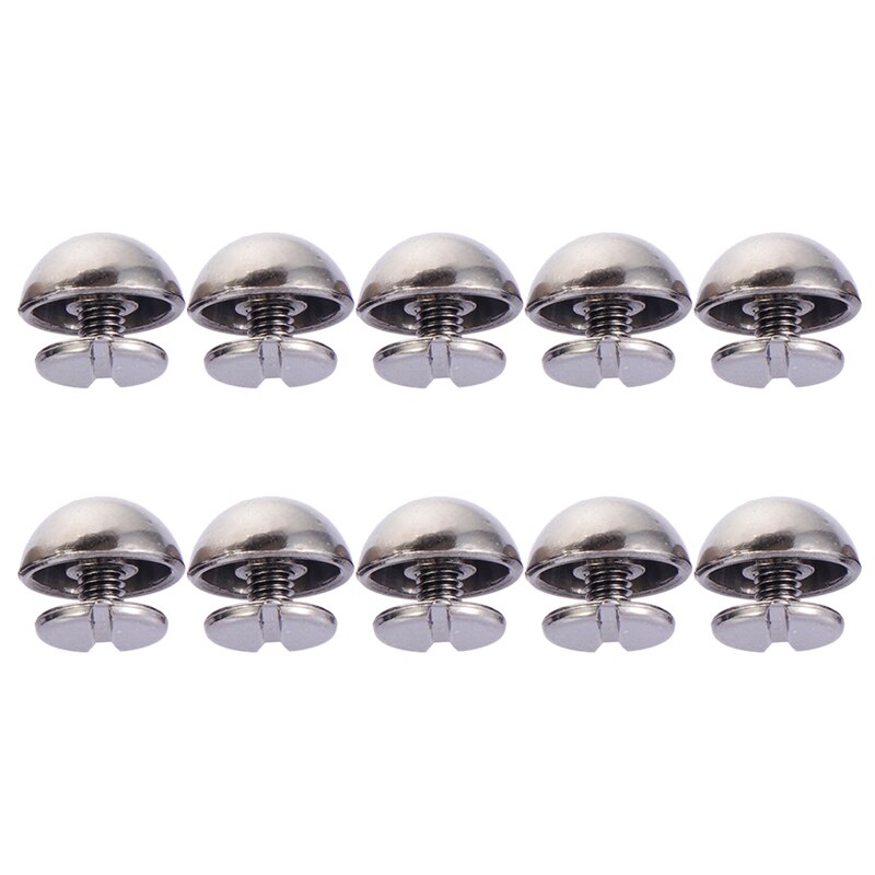 10 Set/zak 10/12Mm Schroef Terug Klinknagels Studs Metalen Emmer Vorm Nail Stud Voor Leather Craft Knop Bagage craft Kleding/Tas/Schoenen: B-gunmetal / 10mm