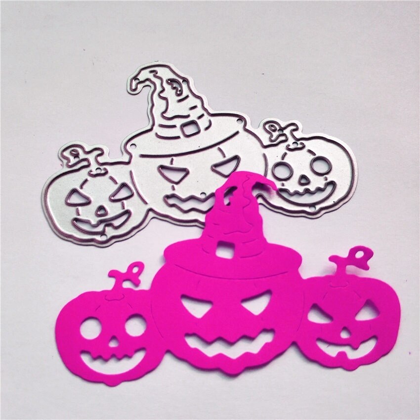 Halloween Pompoen Emmer Metalen Stansmessen Voor Diy Stencils Embossing Diy Card Making Stencils