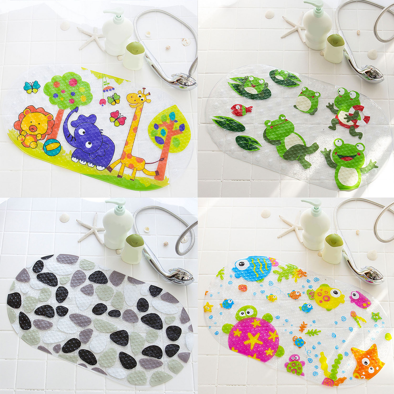 Leuke Cartoon Patroon Badkamer Antislipmatten Bad Anti-slip Mat met Zuignappen voor Badkamer Kids Douche bad Non-slip Mat