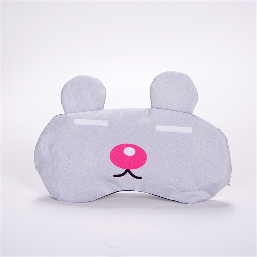 Sleeping Mask Eyepatch Cute Cartoon Cold Eye Sleep Mask Ice Compress Blue Gel Travel Relaxing Eye Care Tools: grey