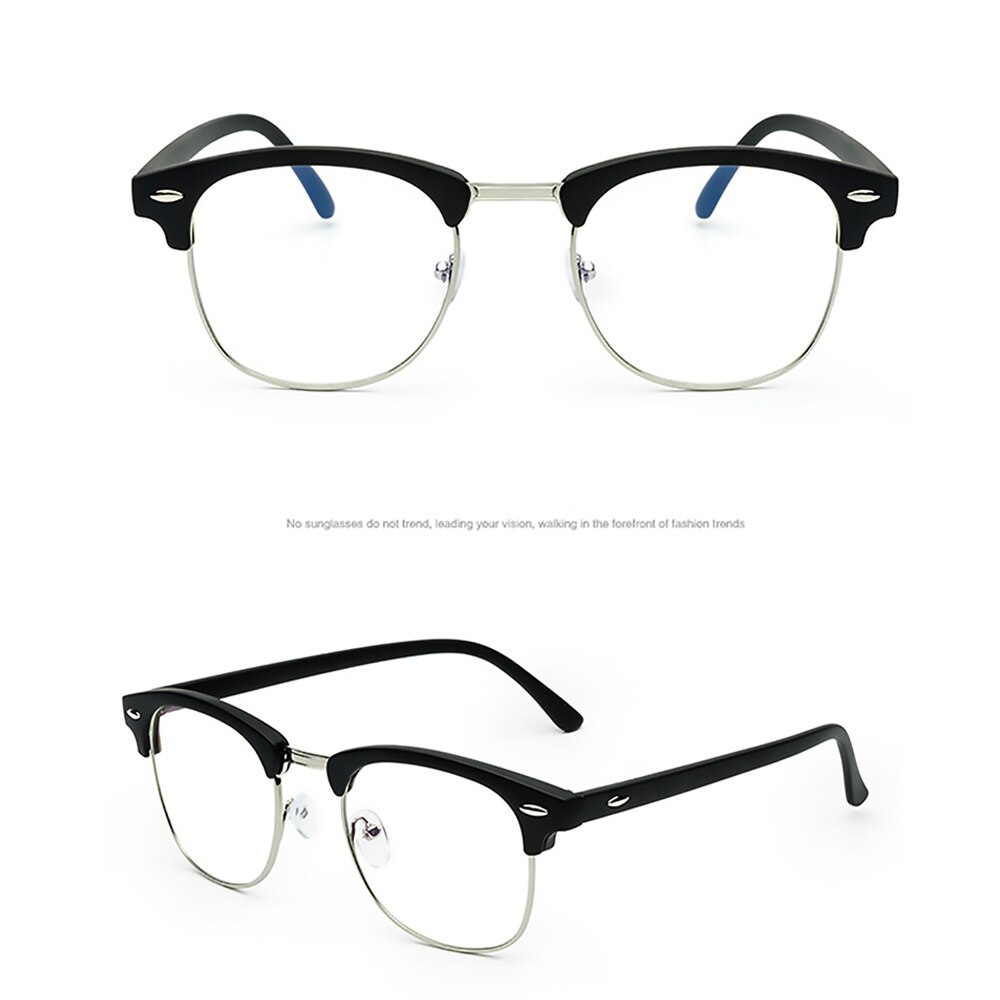 Anti-blå blokerende computerglas til bedre nattesøvn retro ramme briller reducerer øjenstrømmen migræne hovedpine søvnløshed: Sand sort sølv