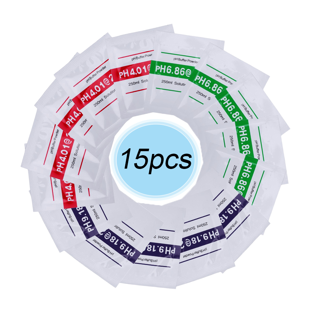 Digital TDS EC Temp PH Meter Water Tester Monitor High Accuracy Measurement with ATC for Aquarium Pool Drinking Water: 15pcs Powder