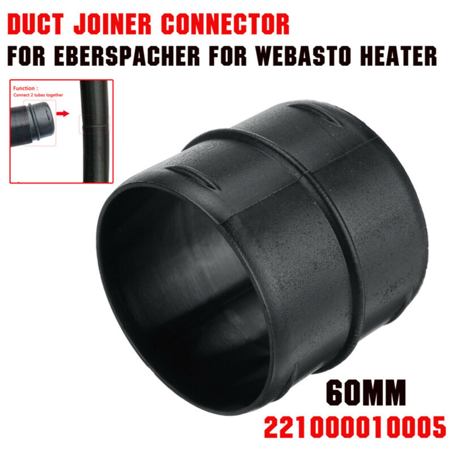 221000010005 Duct Joiner Connector Zwart Connector... Grandado