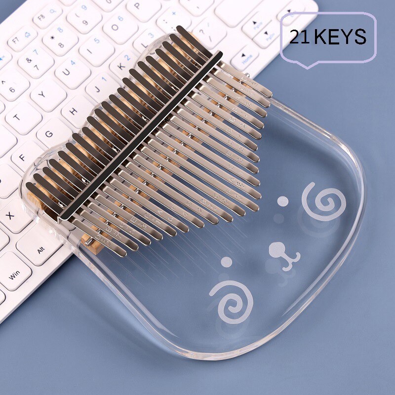 crystal 21 keys kalimba thumb pianos transparent acrylic musical instrument finger piano teclado machine 17 keys: Default Title