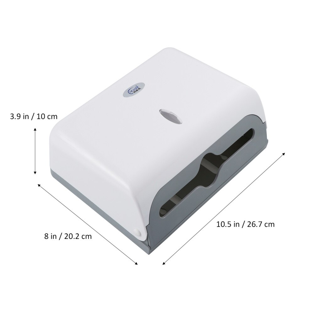 Wall-mounted Bathroom Tissue Box Paper Tissue Container Paper Towel Dispenser Tissue Box Holder(White)