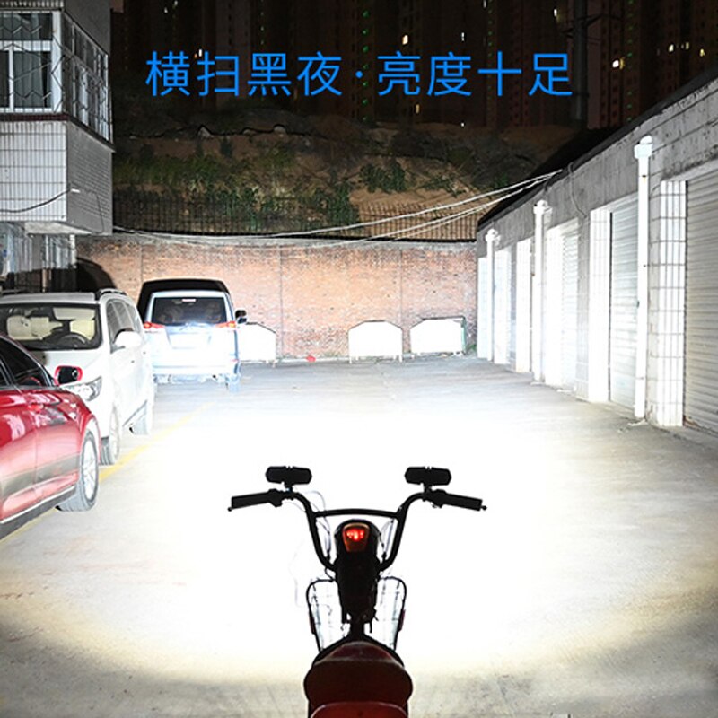 12v/24v/48v/60v/64v/72v/84v led motorcykel lommelygte forlygte kraftig kørespot til elcykel scootere