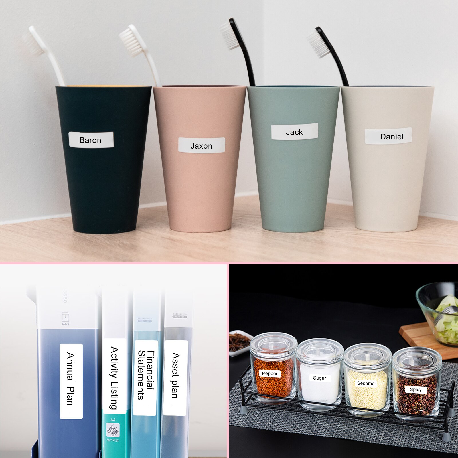 Aibecy Blank Label Paper Self-Adhesive Thermal Paper Roll 15*50mm 130sheets/roll Compatible with Phomemo D30 Thermal Printer