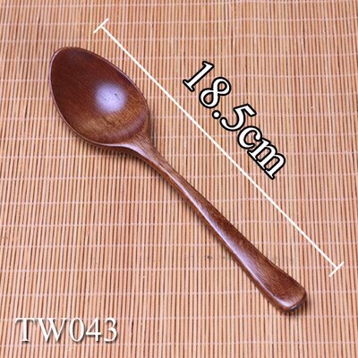 Tazón de madera de Acacia Natural, tazón de madera grande para ensaladas, tazón de madera para servir comida, recipiente de cocina de madera, vajilla grande para ensaladas: 18cm spoon