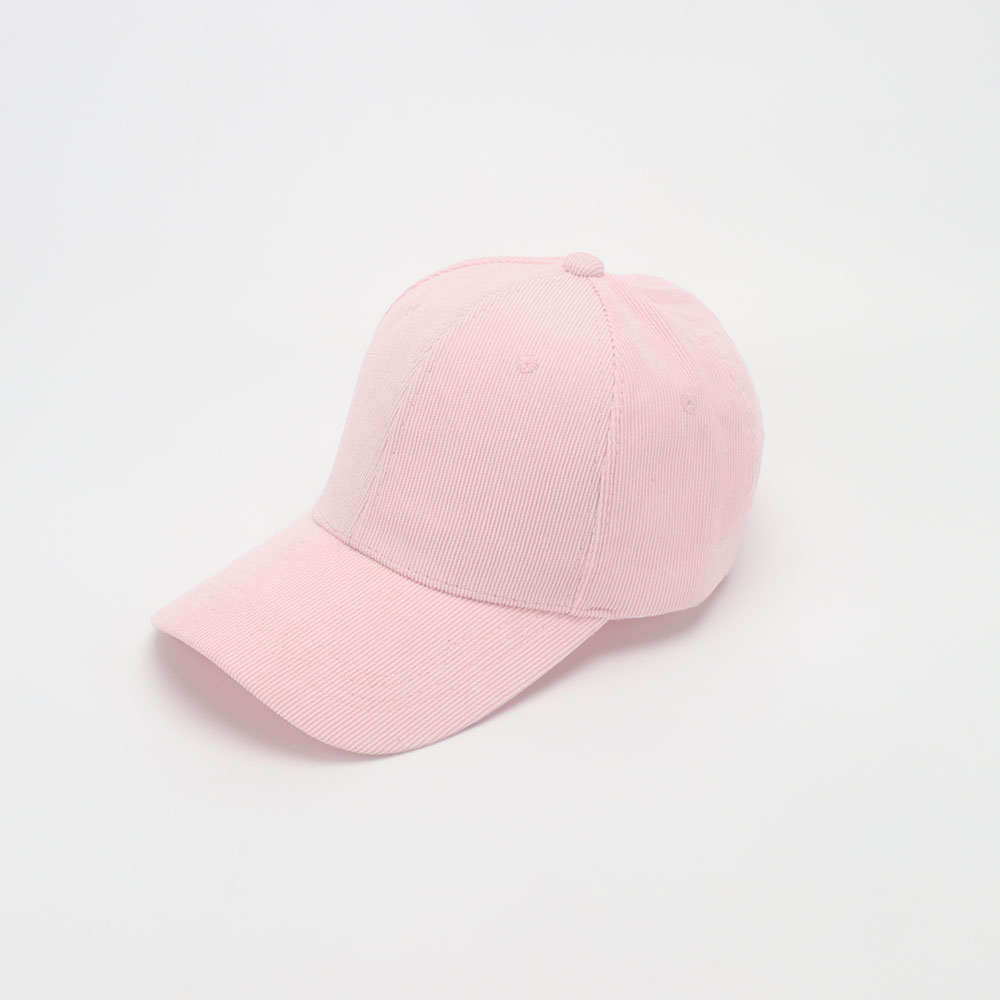 Gorra de béisbol de pana para mujer, sombrero Retro de Color sólido para papá, sombreros de Otoño Invierno para hombres y mujeres, Unisex, informal, mantiene el calor, ala curva: Rosa
