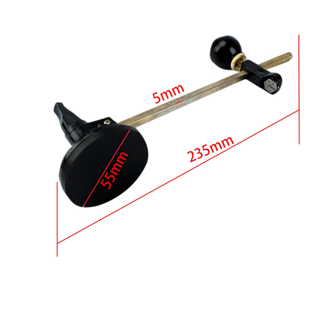 Coupe-verre circulaire avec ventouse, 40cm, 6 roues, compas, cercle, outils professionnels, coupe-bouteille en verre,