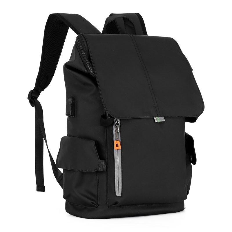 Casual Mannen Rugzak Usb Opladen Laprtop Rugzakken Outdoor Waterdichte Mannelijke Reizen Bagpack Schooltassen Voor Tiener Jongens: Black