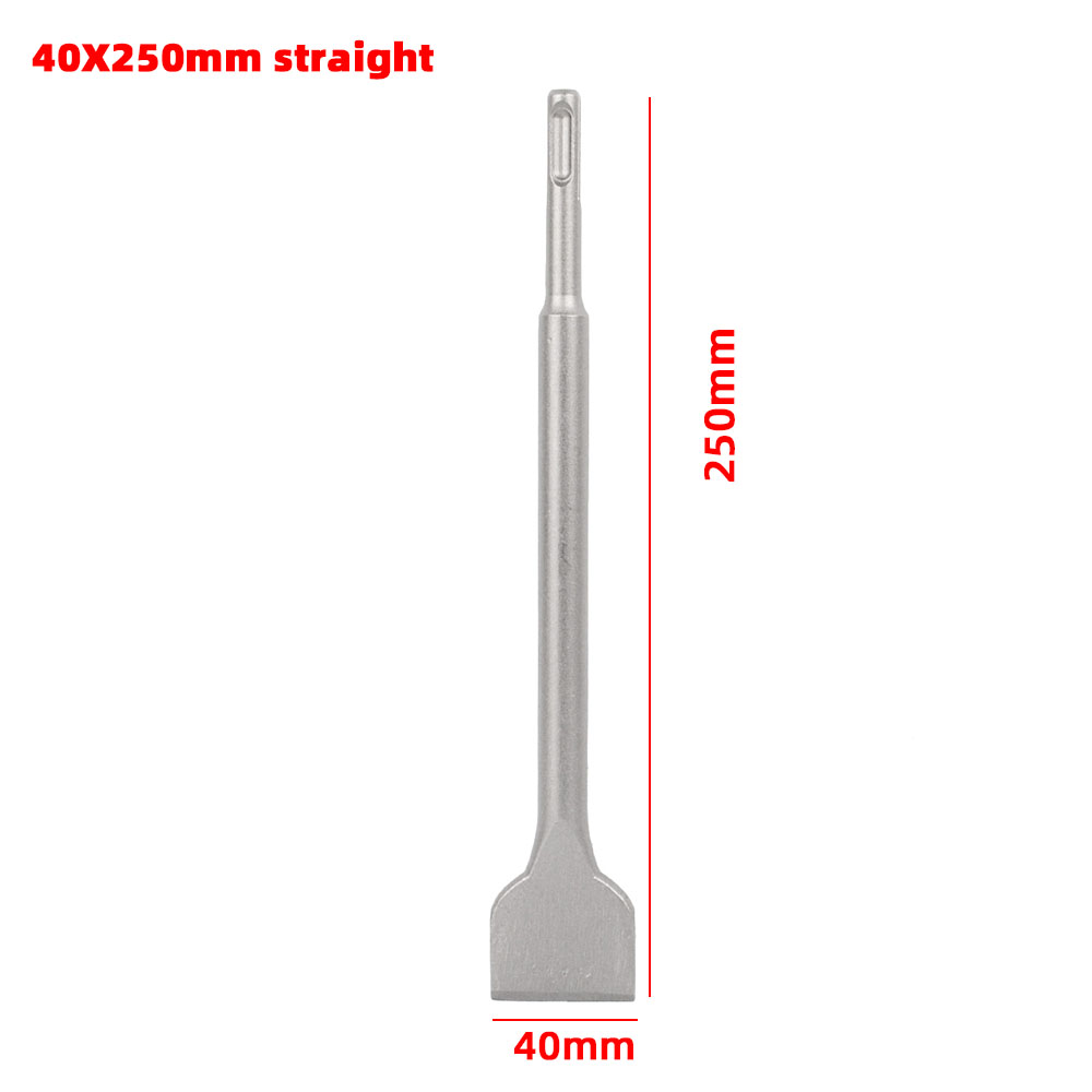 1PC SDS PLUS l Round Shank tile Shovel Electric Hammer Chise Wall Concrete Impact Drill Elbow Widening Drill bit: 40X250 straight