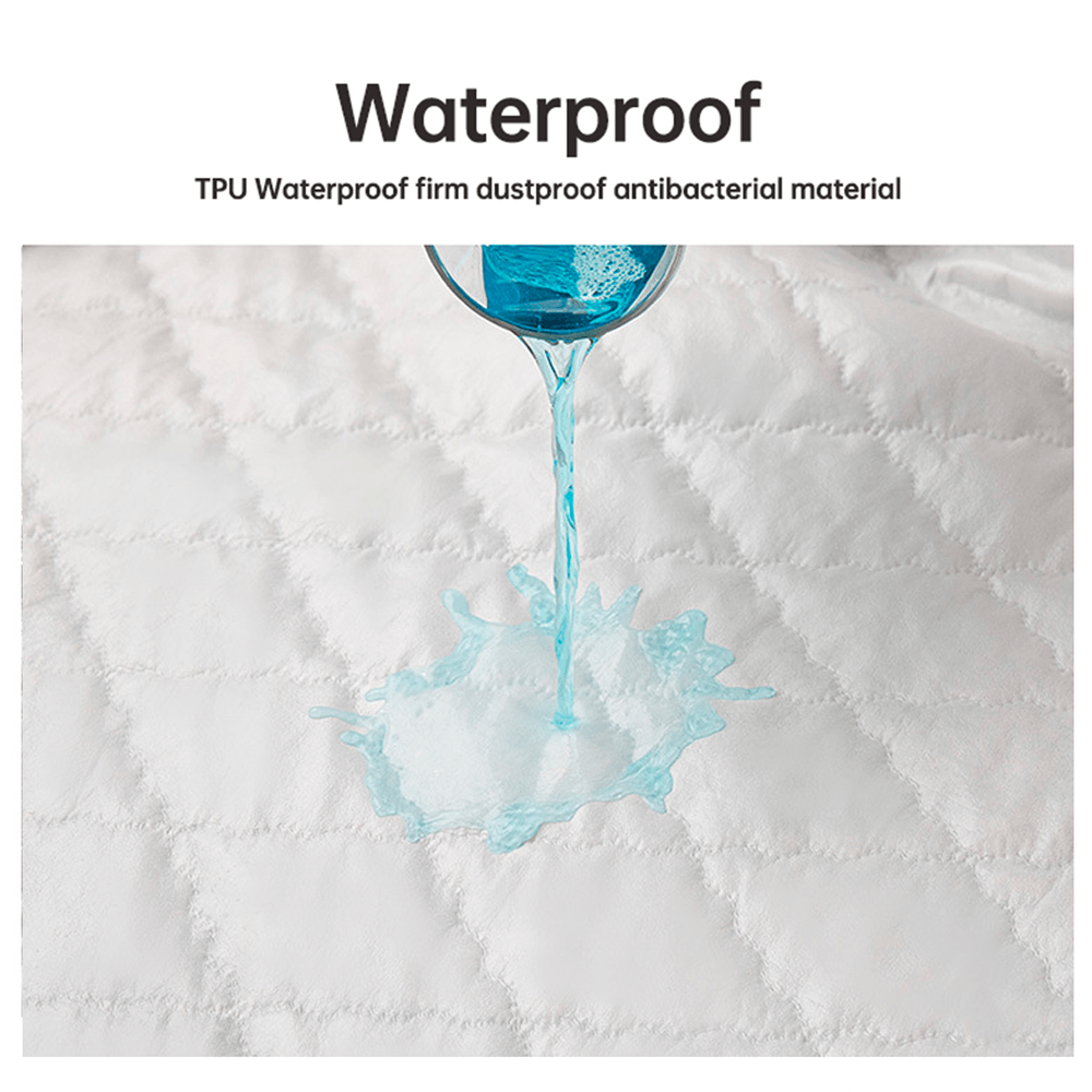 Waterdichte Gooi Matrashoes Bed Hoeslaken Matrasbeschermer Enkel/Dubbel/140/160 Muti Maat Grijs/Wit