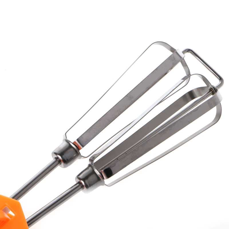 Rotary Hand Whisk Egg Beater Mixer Stainless Steel Manual Shaker Kitchen Blender 19QE