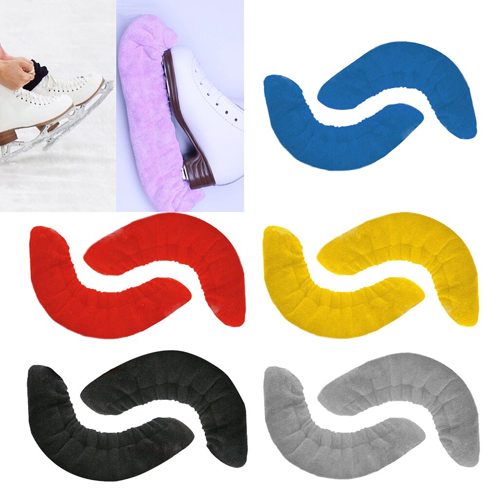 Pattini copertura lama giacca Soaker Guard per pattinaggio artistico su ghiaccio giallo L