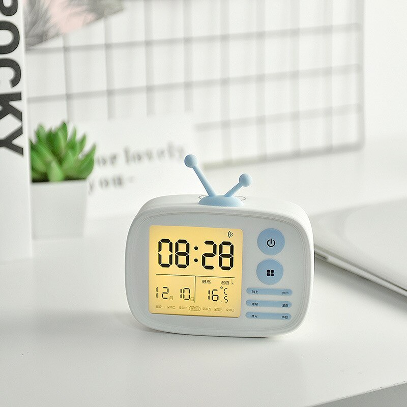 Originality Intelligence Led Digital Alarm Clock Usb Charge Children Student Sound Control Voice Sunrise Alarm Clock Awaken Lamp