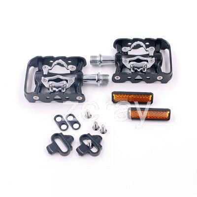 Pédales VTT BUCKLOS Double Usage SPD/Plate – Axe 9/16 – Alu – Shimano Compatible