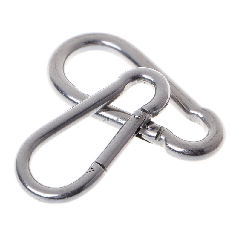 304 in acciaio inox moschettone a molla moschettone portachiavi Quick Link fibbia di blocco