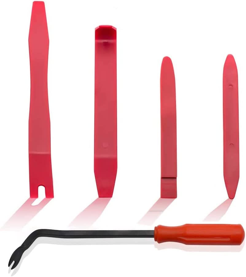 Auto-interieur demontage gereedschap Trim Removal Tools Kit Auto Removal Tool Kit Deurpaneel Radio Stereo Audio Dash Terminal verwijderen: WHITE