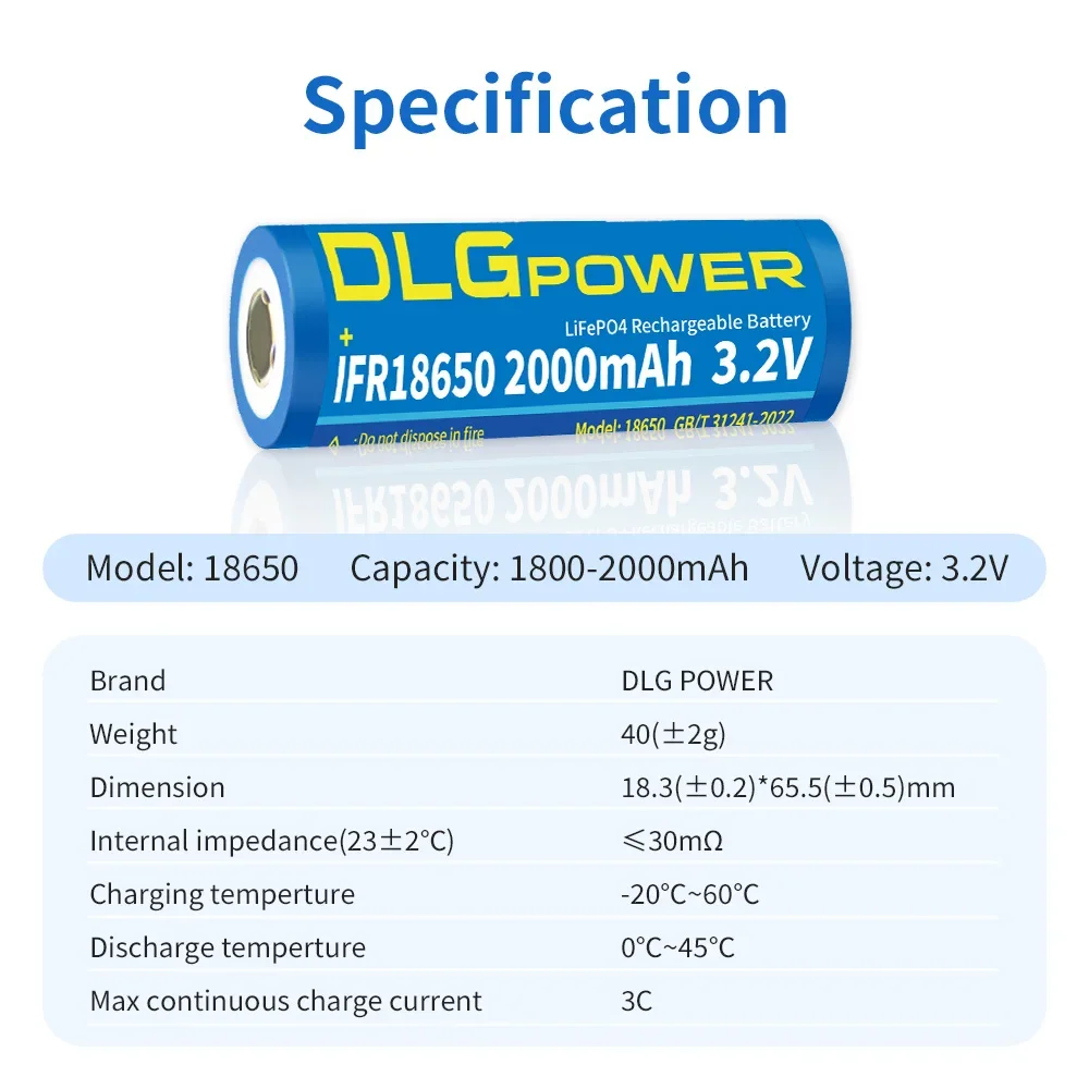 Aipeke 2025 100% novo hg2 18650 2000mah bateria recarregável 18650 3.2v baterias de energia de descarga + níquel diy