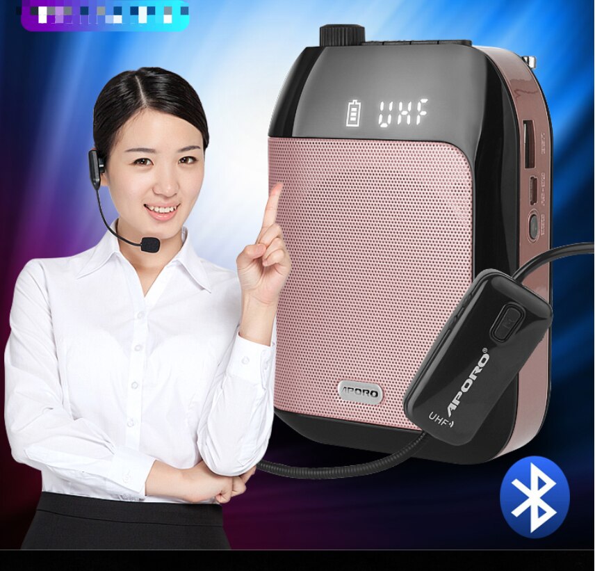 15W Portable Wired Voice Amplifier Speaker Loudspeaker Teacher Microphone For Teaching Guiding 10 hour of endurance