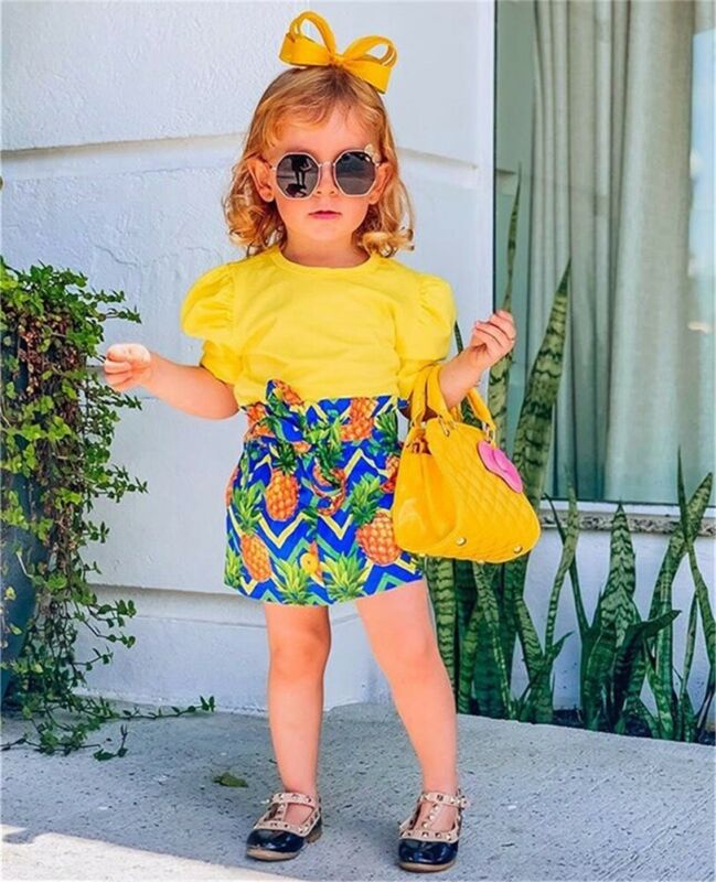 1-6 jaar Kinderen T shirts Peuter Kid Baby Girl Solid Top 100% Katoenen Shirt Effen Gebreide T-shirt gewatteerde Schouder Kleding