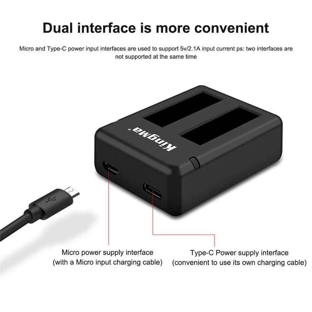 1150 mAh Original Kingma batterie au lithium pour Insta 360 X caméra + 2 fentes usb câble chargeur rapide pour Insta360 One X Accessores
