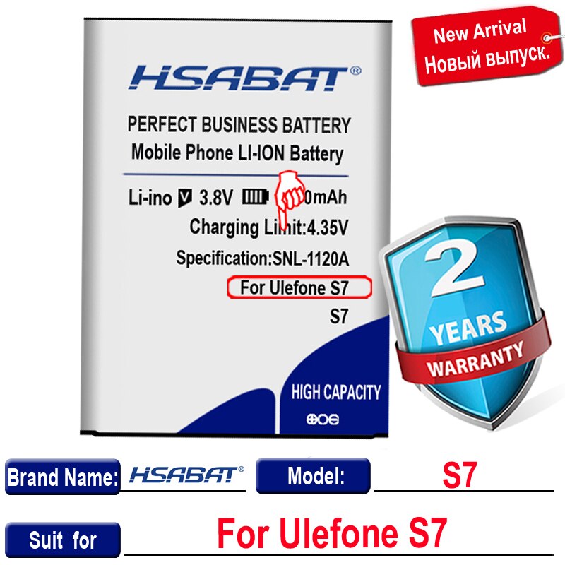 Hsabat 4300 Mah-4800 Mah Batterij Voor Ulefone S7 Voor Ulefone S8 / S8 Pro Voor Ulefone S10 Pro: for Ulefone S7