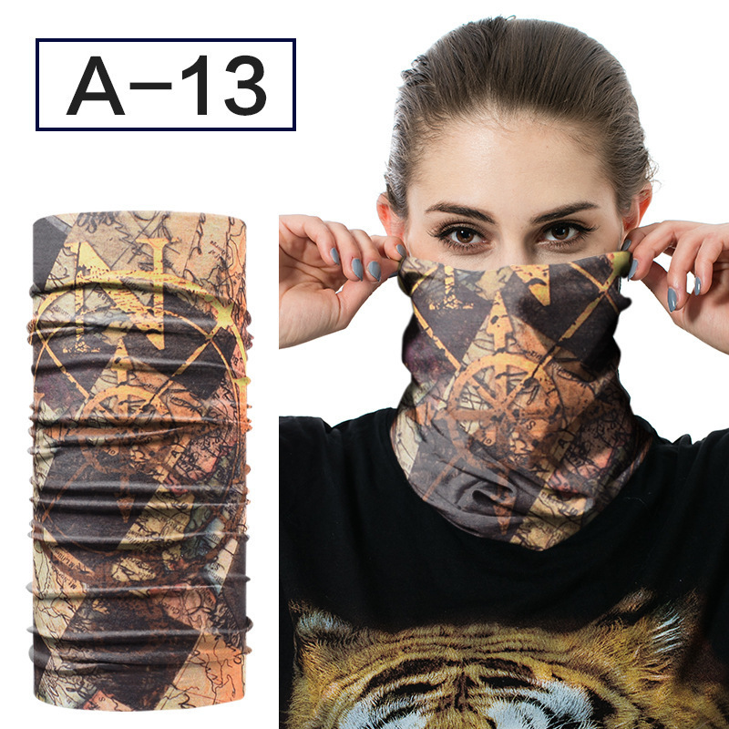 crâne flamme Bandana bandeau Sport vélo vélo Multi fonctionnel sans couture tubulaire magique Bandanas Tube anneau écharpe: A-13