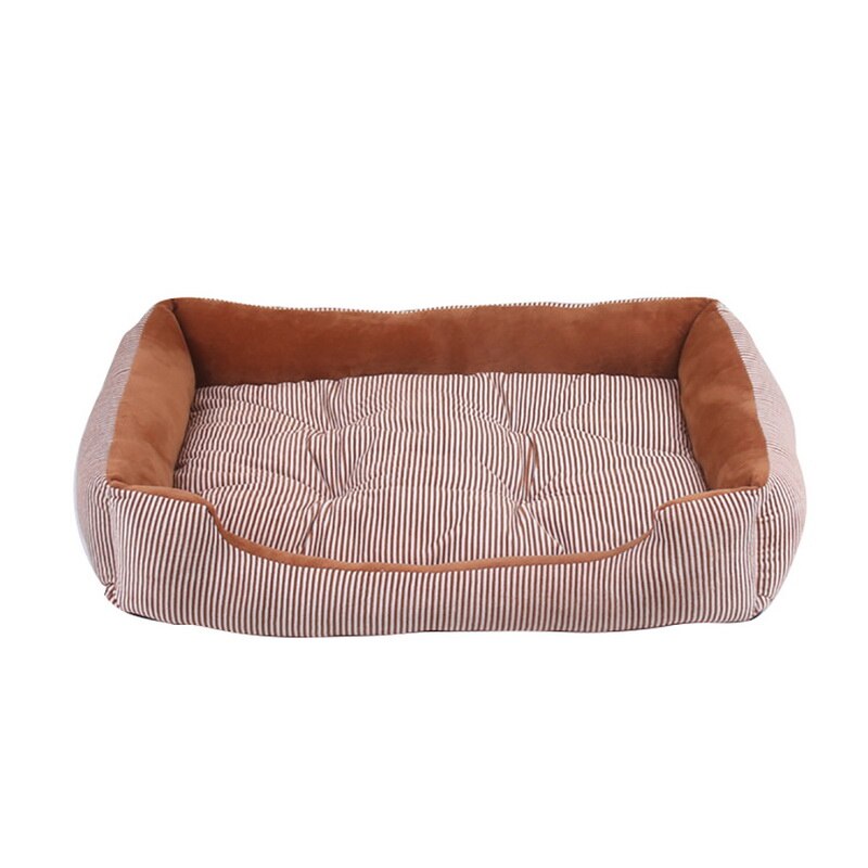 Hundeseng sofa hvalp kæledyr hund seng bænk til små store mellemstore hunde kat tæppe hund senge måtter hus liggestol kæledyr seng kennel: Brun / 50 x 38 x 15cm