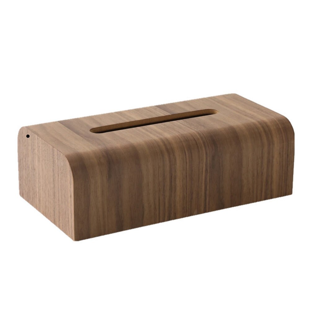 1Pc Houten Tissue Doos Decoratieve Servet Doos Eenvoudige Desktop Tissue Houder (Bruin): Default Title