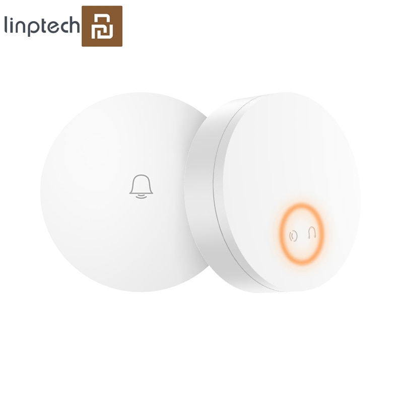 Xiaomi Linptech Wireless Doorbell Self-Generating Smart Door Bell Transmitter Memory Function Wifi Version Connect Mijia APP